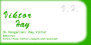 viktor hay business card